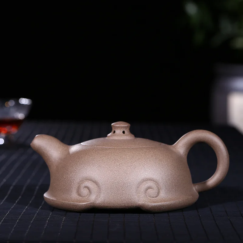 

purple clay pot genuine hand-made raw ore green lime mud Xiangyun Ruyi pot Kungfu teapot tea set can be mixed batches