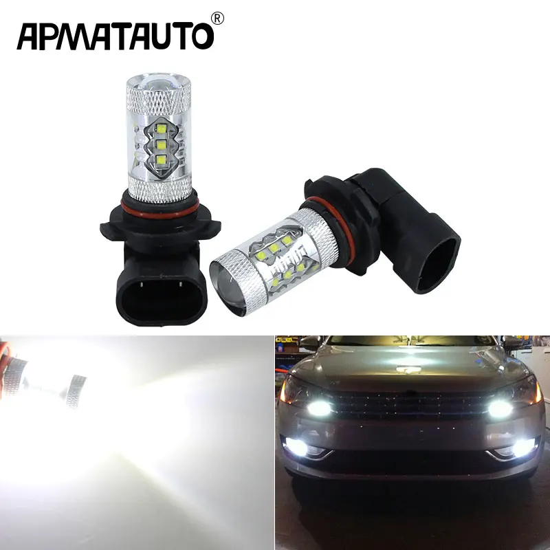 Светодиодные противотуманные фары CANbus 9006 HB4 80 Вт без ошибок для VW Golf 6 MK6 2009 2012 Scirocco