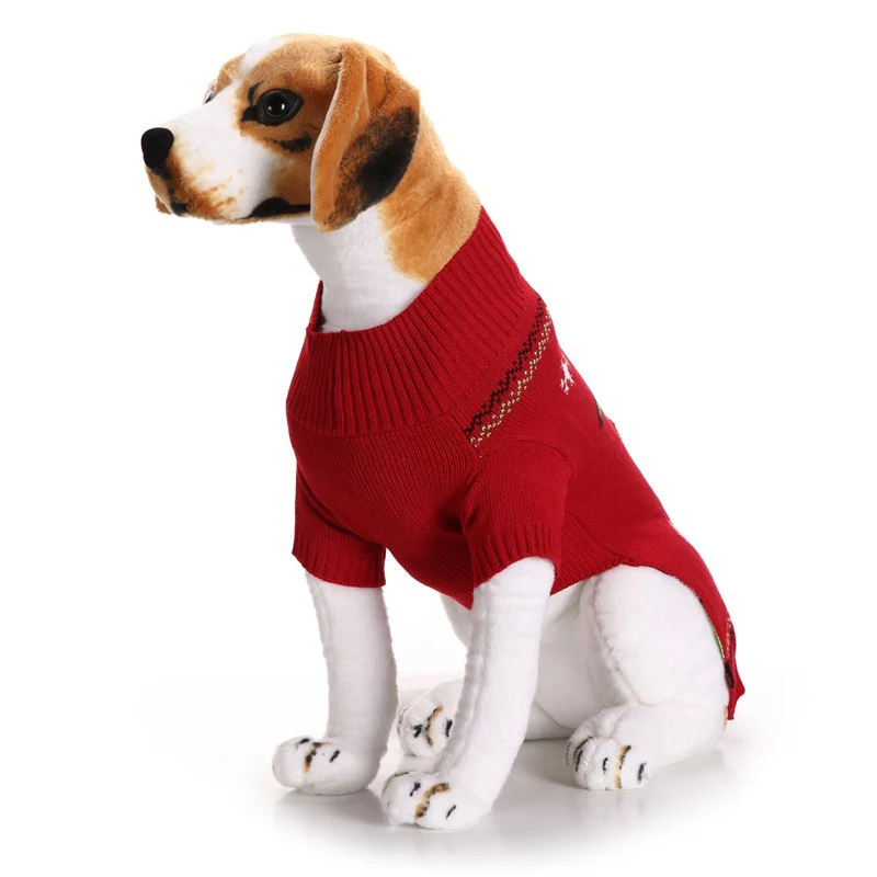 Собачий свитер Одежда для больших собак Зимний Рождественский свитер с оленем Одежда Мягкий трикотажный костюм для щенков Ropa Perro