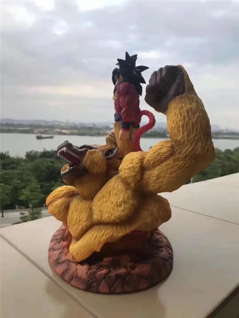 Аниме Dragon ball Z статуя супер Saiyaman 4 Гоку Золотой гигантский Apes полноразмерная анимационная фигурка GK Коллекционная модель игрушки
