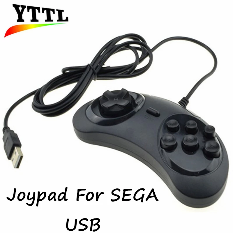 Новый Классический Проводной USB игровой контроллер с 6 кнопками джойстик для SEGA