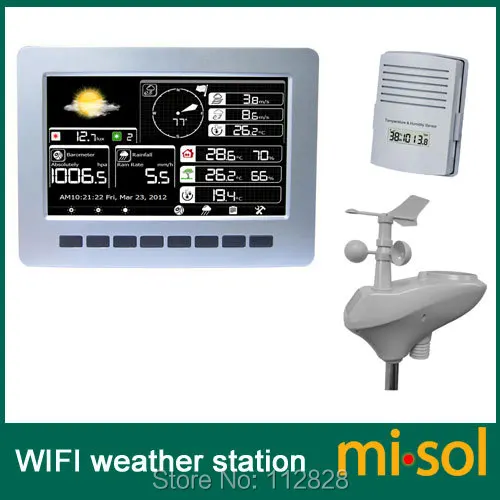 Метеостанция misol / WIFI с датчиком на солнечной батарее беспроводная загрузка