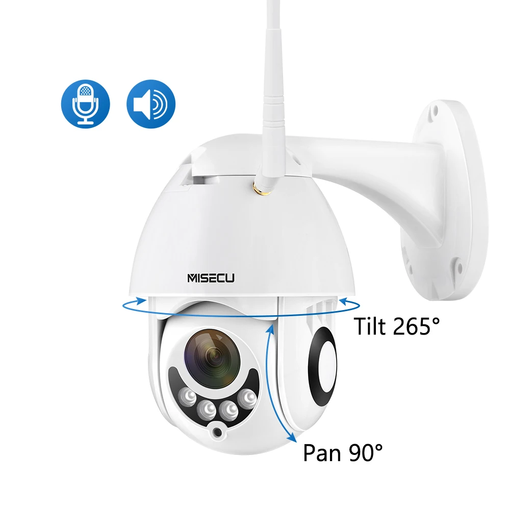 WI FI 1080 P PoE IP PTZ Камера открытый IP66 Скорость купольная камера видеонаблюдения s