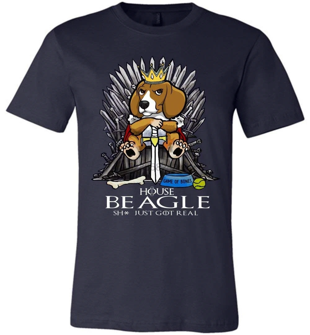 Забавная игра костей дом Beagle холст унисекс футболка для женщин мужчин получил