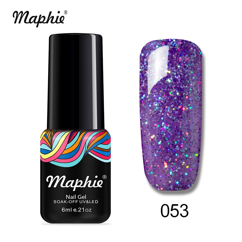 Maphie Полупостоянный светодиодный Гель-лак для ногтей 6 мл 78 цветов УФ Гель-лак для ногтей замочить Белый Цвет Гель-лак - Цвет: 053