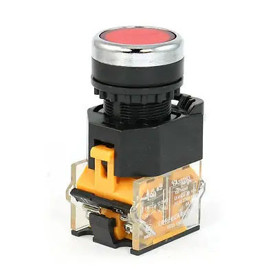 

AC 230V 6A AC 400V 4A NO/NC 4 Terminals Red Momentary Pushbutton Switch