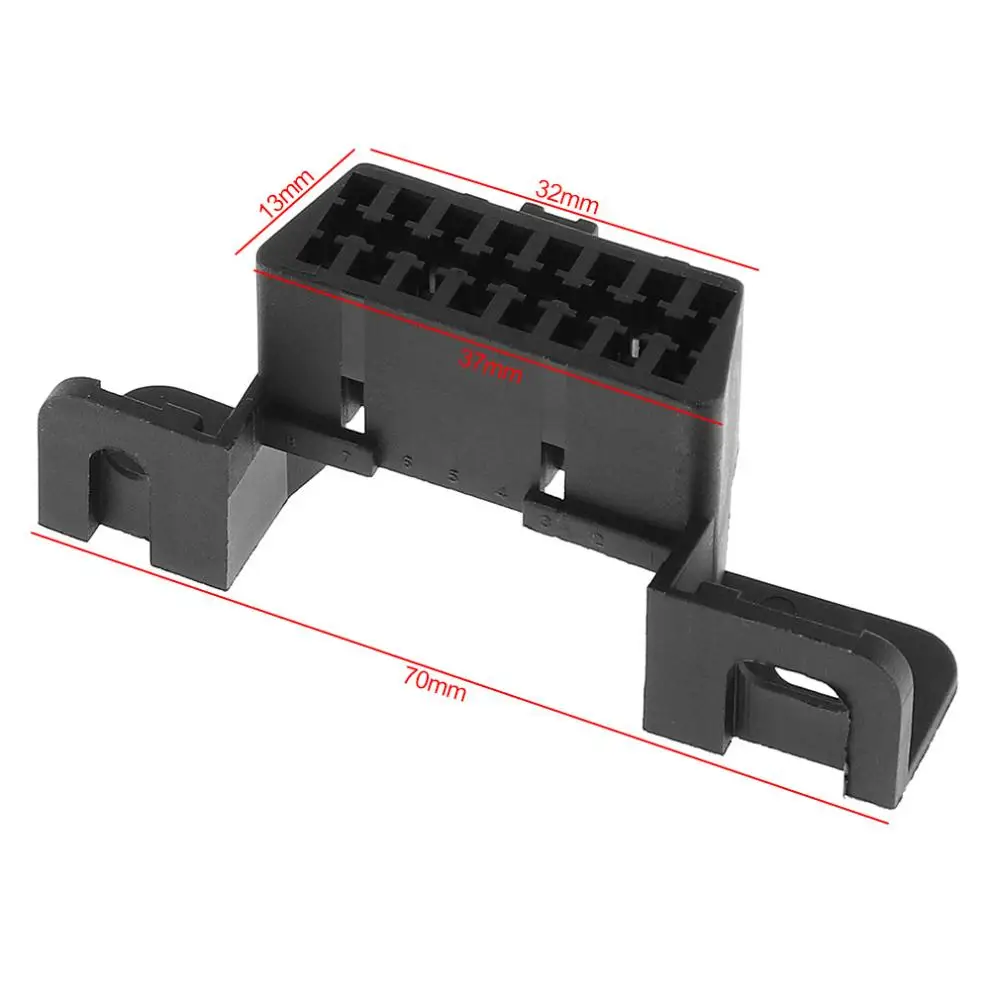 OBD II 16Pin пластиковый гнездовой угловой разъем для автомобиля диагностические