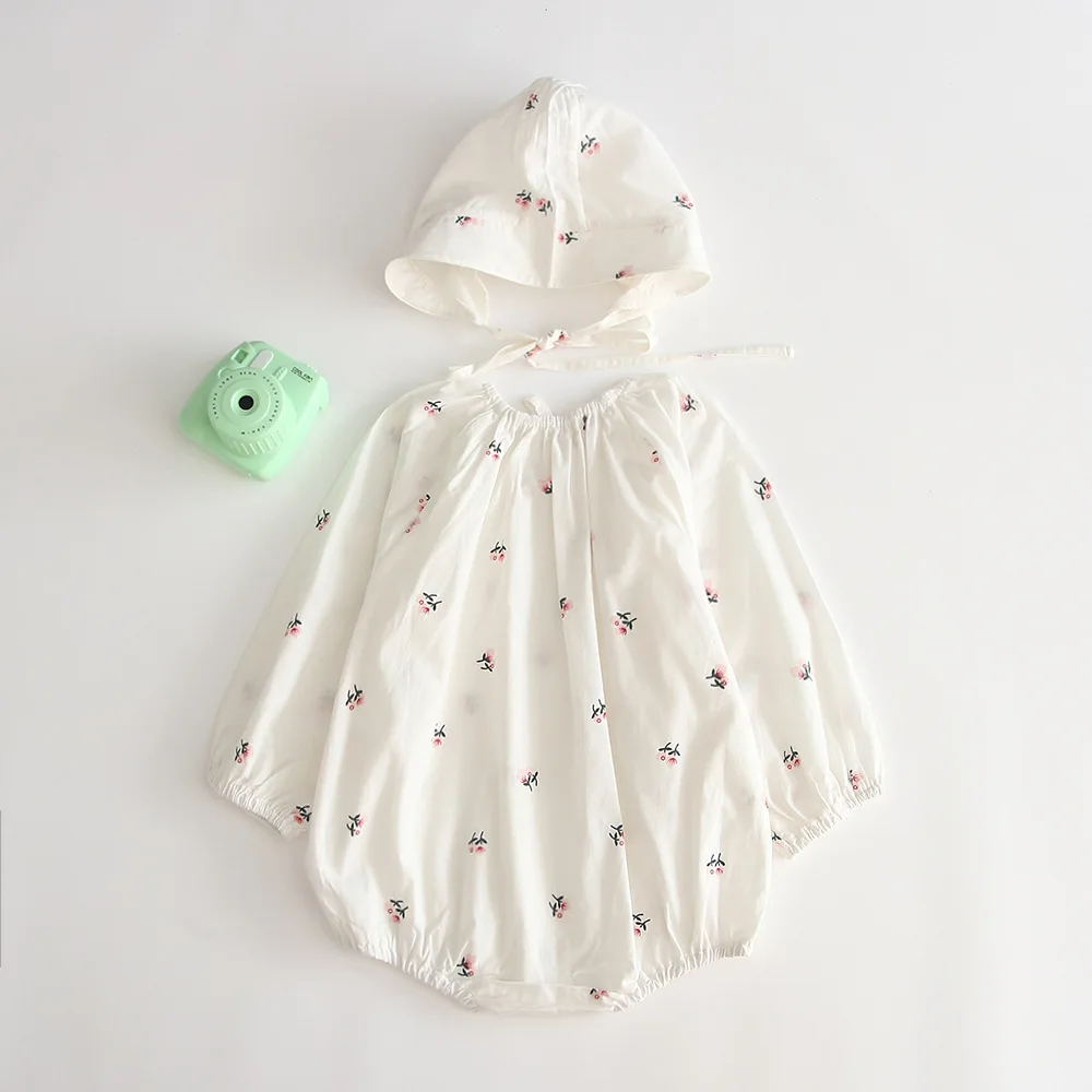 Южнокорейский Осенний комбинезон для маленьких девочек одежда с шапками и