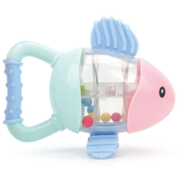 Fish Детские игрушки Пластиковые Руки Jingle встряхивания колокольчик Прекрасный Рука встряхнуть колокольчик кольцо 12 шт. детские погремушки игрушки для новорожденных 0-12 месяцев Игрушки-прорезыватели - Цвет: Fish