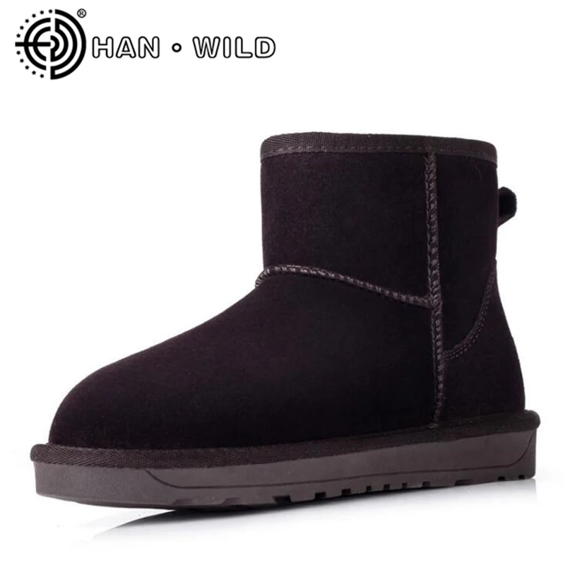 Женские замшевые ботинки из коровьей кожи австралийские Зимние Теплые ботильоны