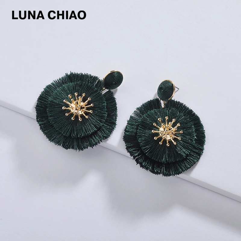 Женские многослойные серьги с бахромой LUNA CHIAO 2020 | Украшения и аксессуары