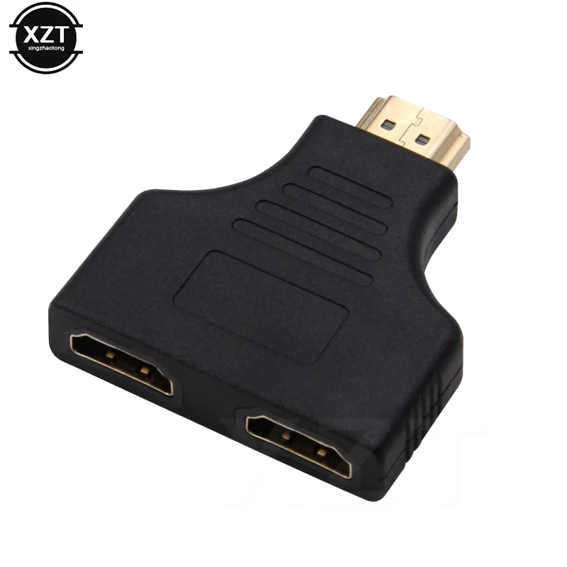 1080P HDMI совместимый разветвитель адаптер штекер гнездо преобразование 1 в 2