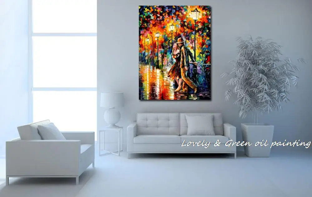 Ручная картина маслом для любителей ходьбы палитра ножей холст Настенная