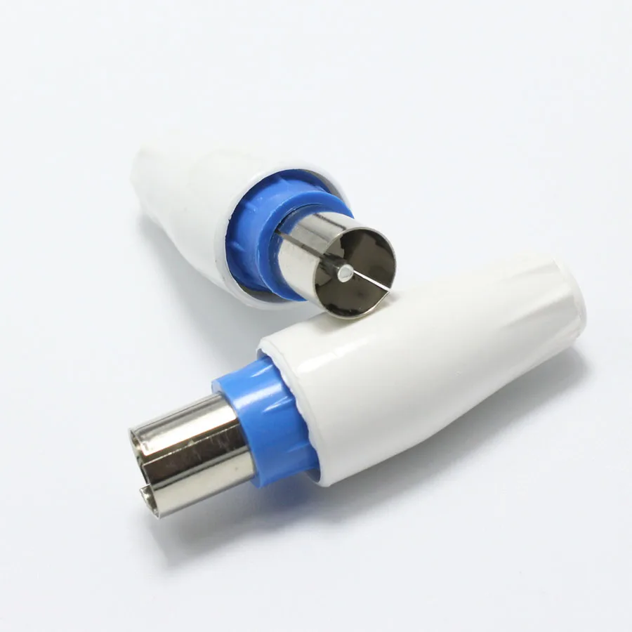 Штепсельная Вилка с разъемом для ТВ 2 шт. гнездо телевизора антенны коаксиальный