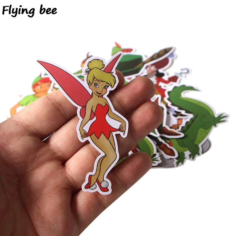 Flyingbee 19 шт. Питер Пэн мультфильмы стикер водонепроницаемый Скрапбукинг для телефона багаж ноутбук велосипед гитарная надпись наклейка s X0284