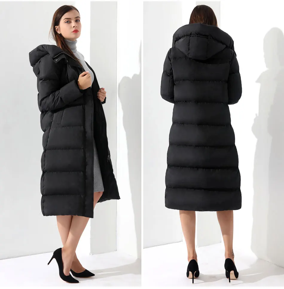 Пуховая парка для женщин s, Длинные пуховики, зимние пуховики Doudoune Femme, пальто для женщин, верхняя одежда, женское длинное пальто с капюшоном, пуховая парка GAREMAY