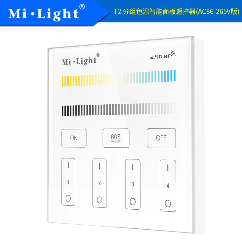 Milight T2 AC220V 4 зоны CCT Регулировка смарт панели пульт дистанционного управления