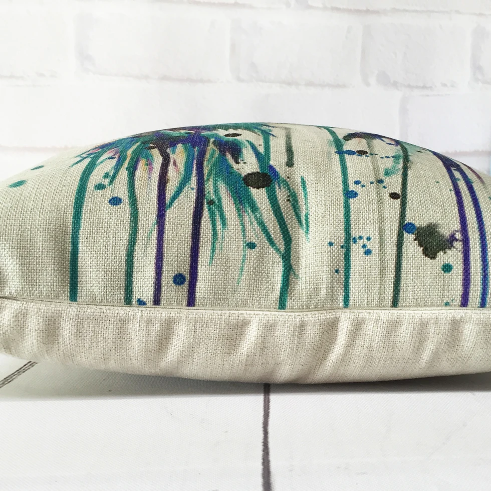 Креативная Акварельная наволочка с волком Наволочка на голову волка льняная для