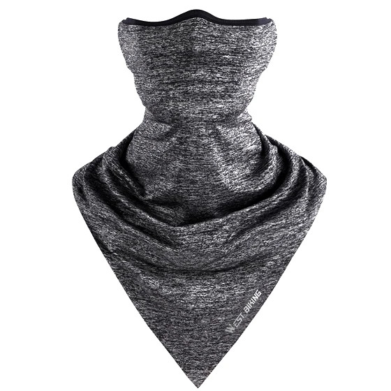 Light Gray West biking летняя велосипедная маска треугольная велосипедная бандана дышащая велошарф анти-УФ Лыжная шелковая Беговая Спортивная маска - Цвет: Light Gray