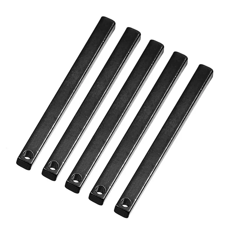 Gunblack XINYAO 10 шт./лот Золото Серебро Цвет Длинный квадратный бар штамповки пустой разъем талисманы 30 мм для Diy ожерелье браслет ювелирных изделий - Окраска металла: Gunblack