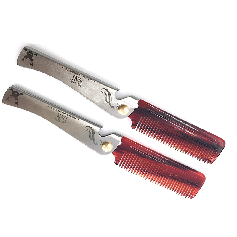FH-10595 Customized Stainless Steel Acetate Folding Beard Comb | Красота и здоровье