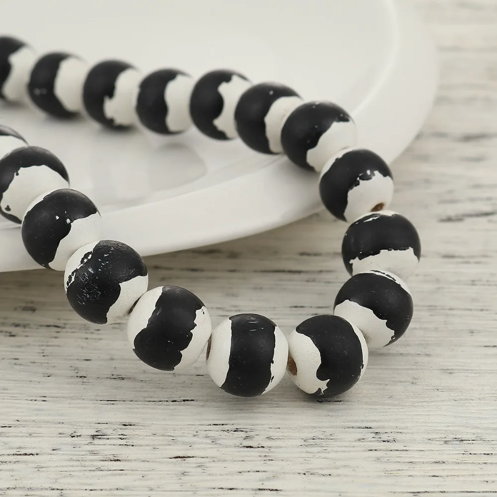 DoreenBeads модные деревянные круглые бусины натурального цвета пятно Подвески около