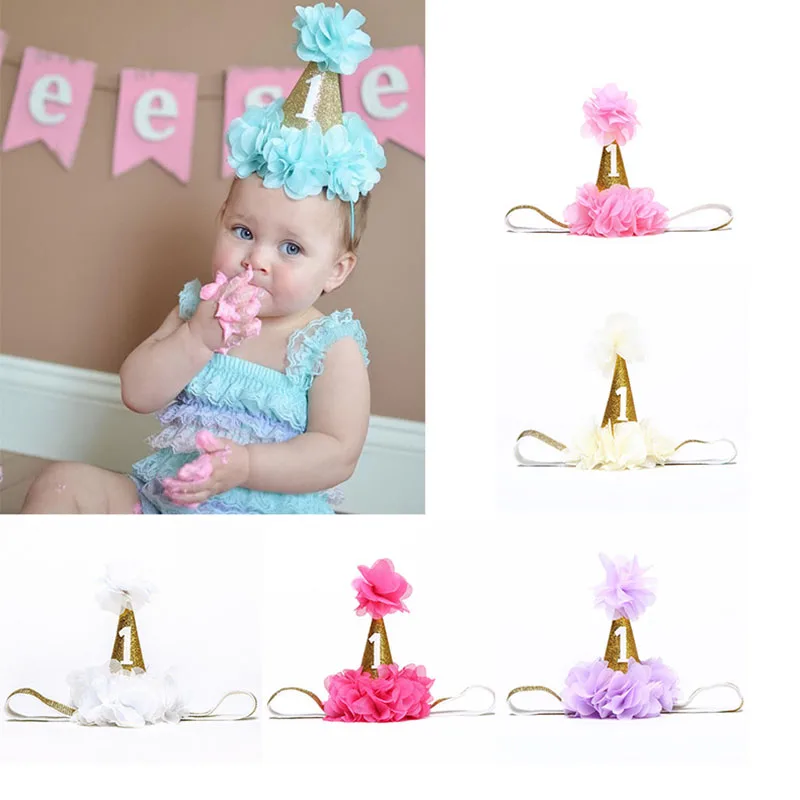 Счастливый первый шляпы для вечеринки по случаю Дня рождения декоративная