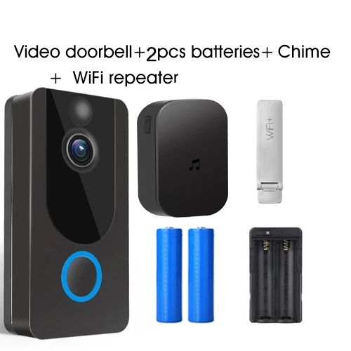 V7-Option 5 GEEKAM 1080P WiFi видео дверной звонок V7 Смарт IP видео домофон облачная запись для квартиры ИК сигнализация беспроводная камера безопасности - Цвет: V7-Option 5