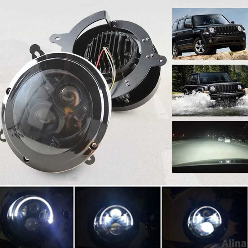 Светодиодный фары для Jeep Patriot 2011-2015 светодиодный DRL проектор в сборе сменная Hid