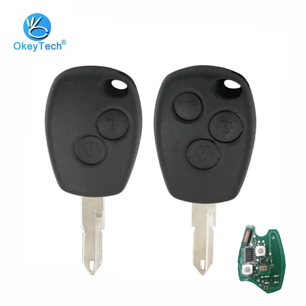 

OkeyTech 2/3 Button Remote Key 433Mhz ID46 PCF7946 Chip 3 Button NE73 For Renault Trafic Vivaro Primastar Movano Master 206 307
