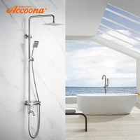 accoona bathroom shower faucet set rainfall shower head tub spout sink single handle mixer tap 3 way bath shower faucets a8301