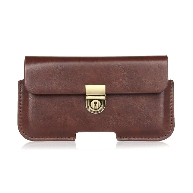 3 Colours Outdoor Wallet Cover Belt Pouch Leather Phone Case For zte axon 7 nubia z11 blade v7 moto g4 plus z x play 5.5" Below |