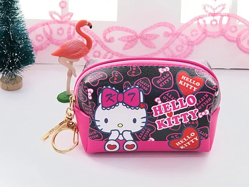 New Hello Kitty Cartoon leather stereo coin purse XK-0862
