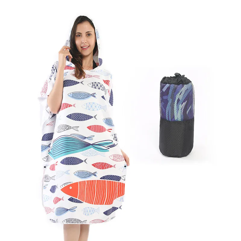 Модный Быстросохнущий Пеленальный халат банное полотенце с капюшоном для