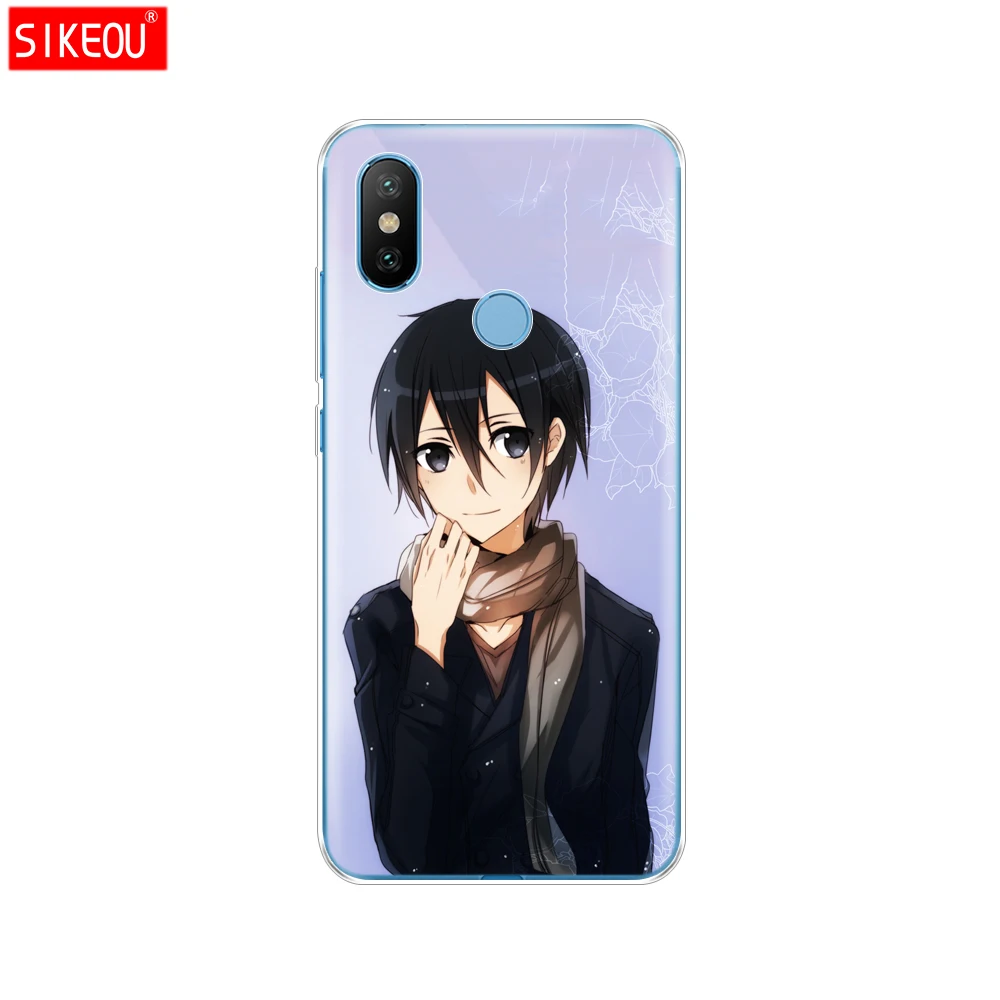Силиконовый чехол SIKEOU Sword Art Online с японским аниме для Xiaomi Mi A1 A2 5 5S 5X 6 Mi5 MI6 NOTE 3 MAX Mix 2