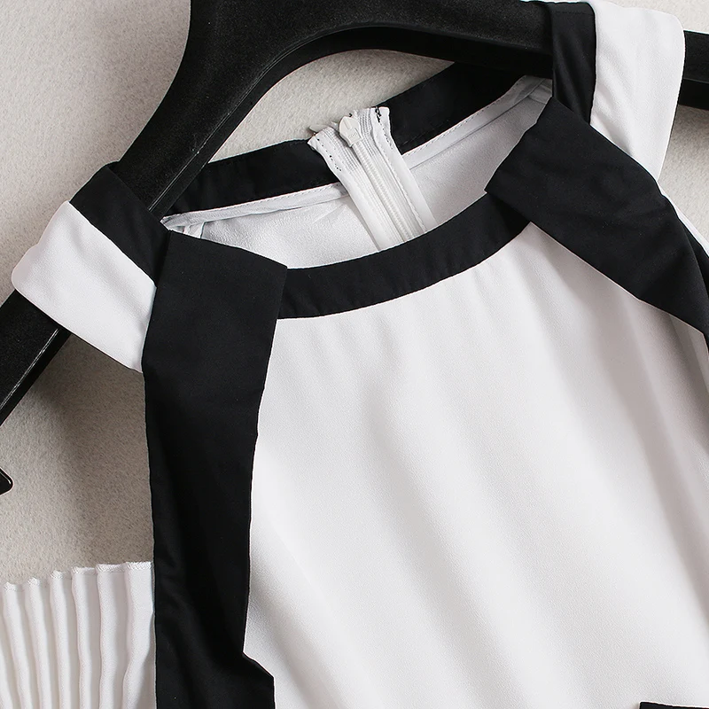 Весна-осень взлетно-посадочной полосы дизайнерские женские платье белое до