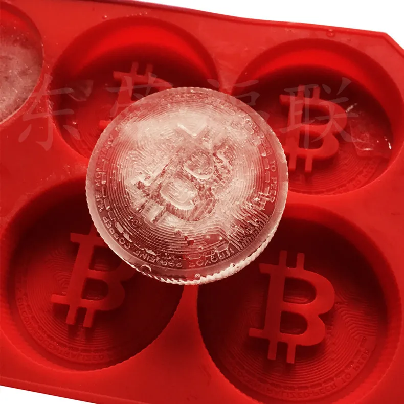 Дизайн Биткоин силиконовая форма для льда лоток DIY шоколадное печенье бисквитные