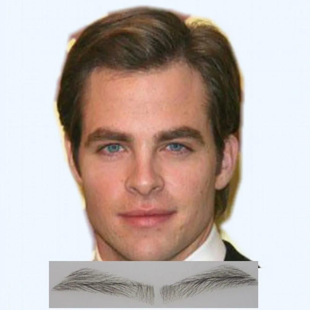 

FXVIC 2019 Sobrancelha human hair Eye brow wig Shapes for Men wholesale Eye brows lace frontal wig eyebrow extensions for male