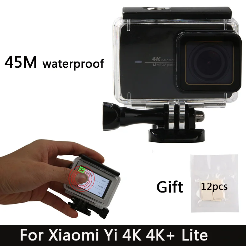

Подводный водонепроницаемый чехол для Xiaomi 4K Action Camera Yi 4K +/Yi Lite/YI 4K Plus, аксессуары для крепления Xiaoyi, 45 м
