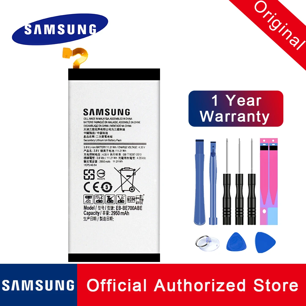 

Original Replacement Battery EB-BE700ABE For Samsung Galaxy E7 E7000 E700F 2950mAh High Capacity Phone Batteria +Free Tools