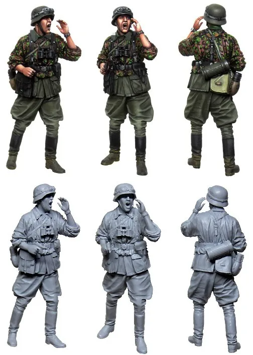 Немецкий военный офицер в масштабе 1/35 Shouting миниатюры Второй мировой войны