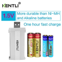 kentli 4pcs 1 5v aa aaa li polimer lithium batteries battery2 slots smart charger factory direct sales quality warranty