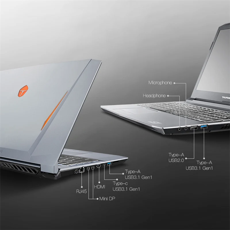 Thunderobot ST плюс Игровые ноутбуки gtx1050 i7 7700hq 15.6 &quot8 ГБ Оперативная память 256 + 1 Т карты