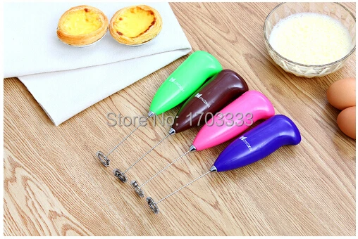 

Factory price Kitchen tools baking eggs Electric Handle Coffee Milk Egg Beater Whisk Frother Free Shipping