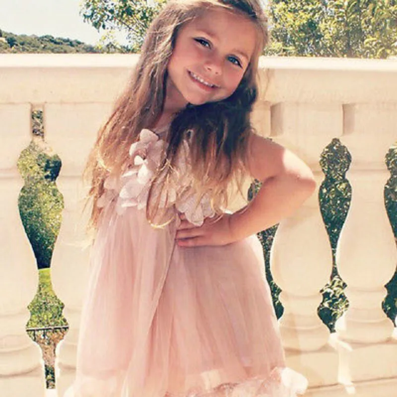 Летнее кружевное пышное платье для маленьких девочек цена подружки невесты с