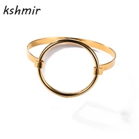 accessories wholesale minimalism wind circular ring fashion bangle bracelet fashion han edition hollow out circle bracelet ff885