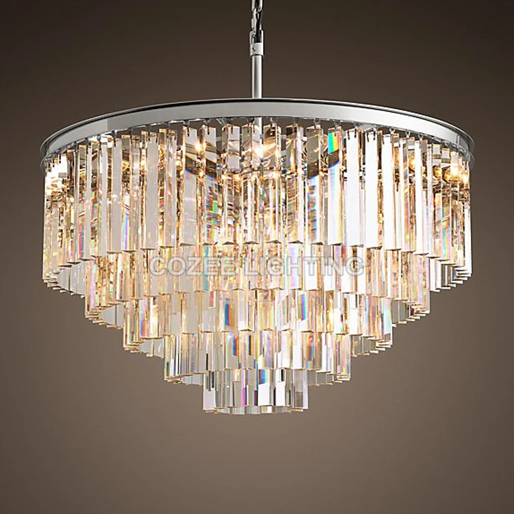 Винтажные люстры светодиодное освещение современная Хрустальная Призма люстра