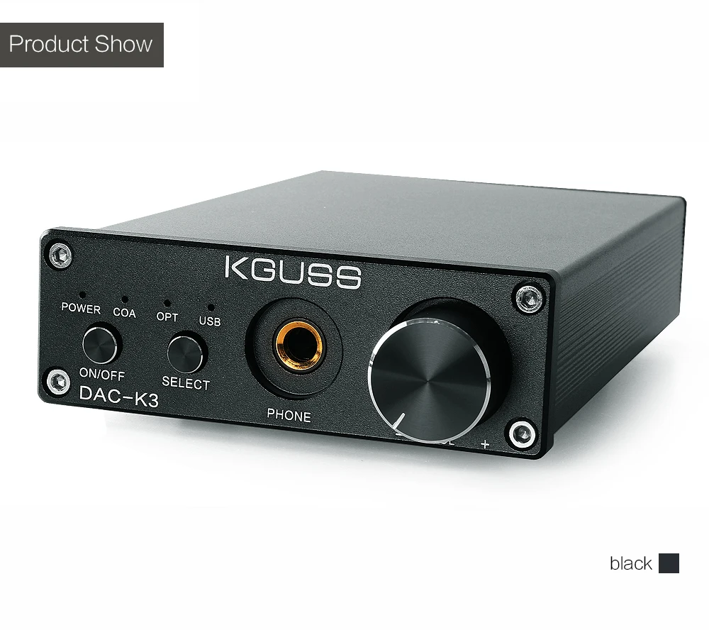 KGUSS DAC-K3 TPA6120 2,0 Мини HIFI USB DAC декодированный аудио усилитель для наушников 24BIT 192 кГц OPA2134 AMP DC12V US/EU