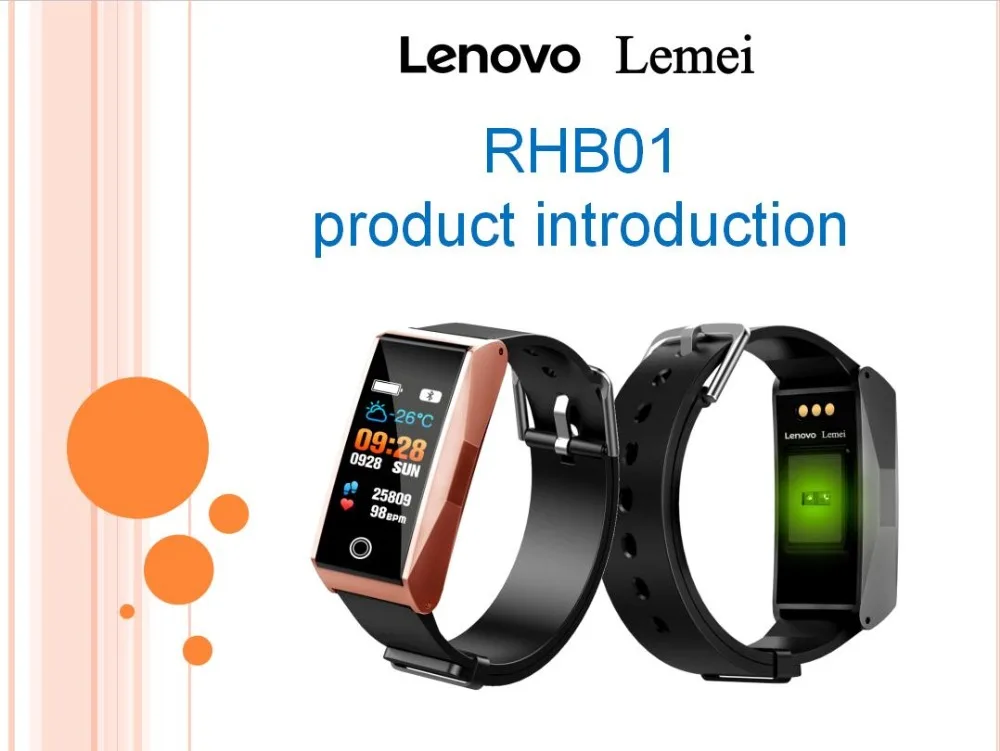 Lenovo Lemei RHB01 смарт-браслет для мужчин и женщин жизнь водонепроницаемый монитор сердечного ритма Смарт-Браслет спортивный трекер