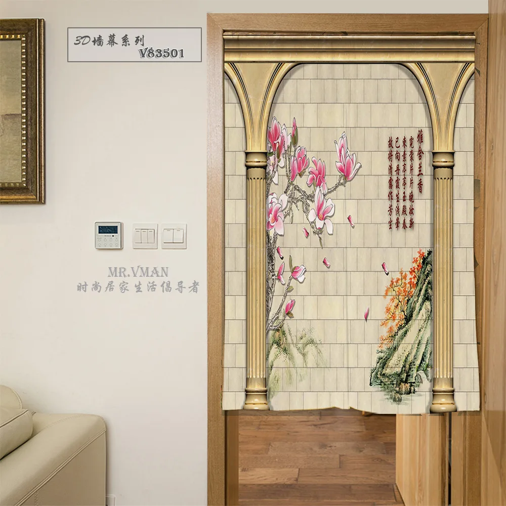 Красивые занавески 3D окна пейзаж серии двери полиэстер декоративные перегородки